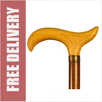 Boxwood Handle Walking Stick on a Beech Shaft